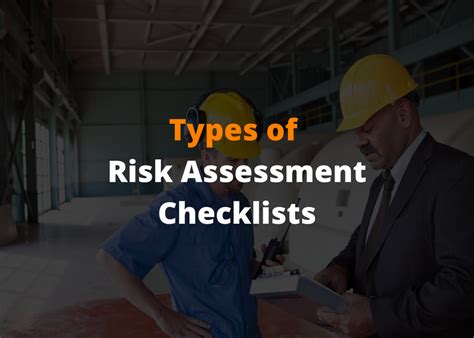 Types of Risk Assessment Checklists and Why You Need Them In Your Work ...