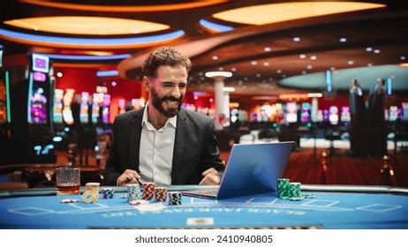 Portrait Young Man On Casino Floor Stock Photo 2410940805 | Shutterstock