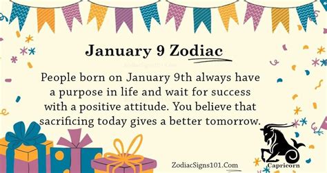 January 9 Zodiac Is Capricorn, Birthdays And Horoscope - ZodiacSigns101