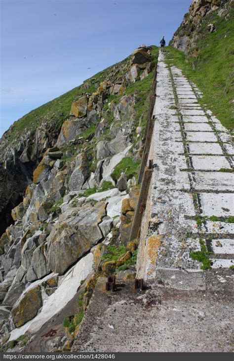 Eilean Mor. Track from the east landing stage. Lighthouse Keeper, Photo Restoration, Canmore ...