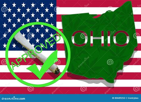 OHIO on Cannabis Background. Drug Policy. Legalization of Marijuana on ...