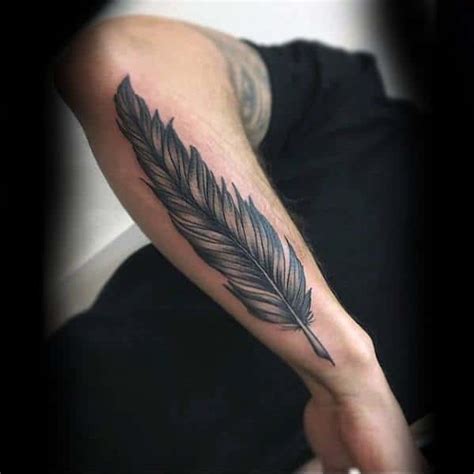 50 Quill Tattoo Designs For Men - Feather Pen Ink Ideas