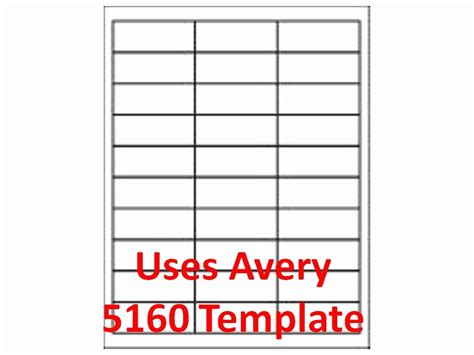 50 Avery Return Address Labels 5160