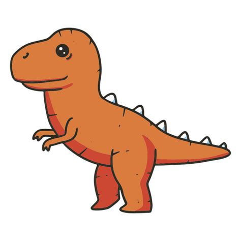 Diseño PNG Y SVG De Trazo De Color De Dinosaurio T-rex Bebé Para Camisetas