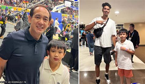 Vic Rodriguez, son meet basketball YouTuber LSK during FIBA games