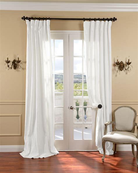 Exclusive Fabrics White Belgium Linen Curtain Panel - Free Shipping Today - Overstock.com - 14645746