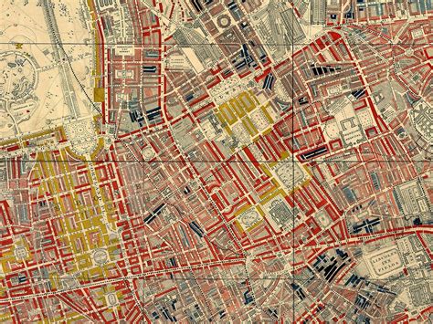 godfreyyouth: “ Charles Booth’s London Poverty Map (detail) (1889). ” London Map, Old London ...