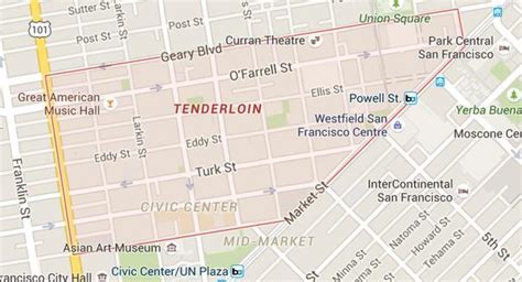 Tenderloin San Francisco map - The tenderloin San Francisco map ...