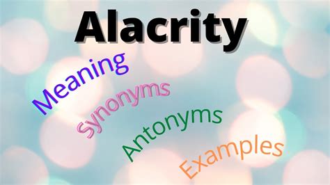 Alacrity || Meaning || Synonyms || Antonyms || Examples #shorts - YouTube