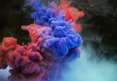 HD wallpaper: red and blue smoke, art, abstract, creative, design ...