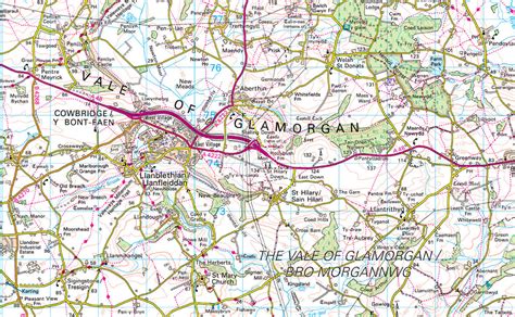 Vale of Glamorgan County Map | I Love Maps