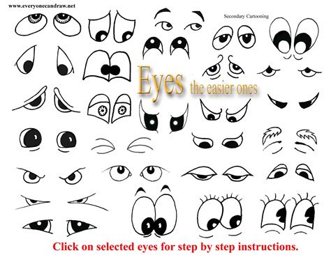 Cartoon Eyes, Mix and Match to Create your own Cartoons.