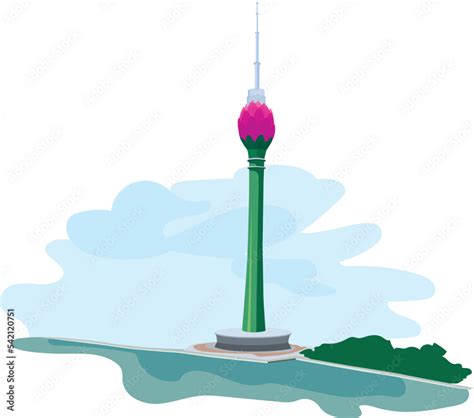 Sri Lanka's iconic Lotus Tower, Nelum Kuluna Stock Vector | Adobe Stock