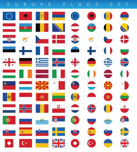 Bandeiras De Países Europeus Ilustração Stock - Ilustração de europa ...