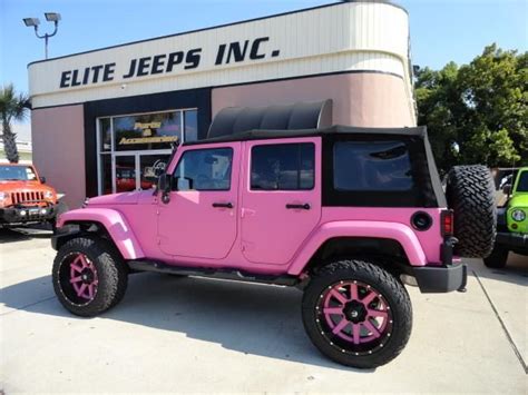 HOT PINK JEEP with Pink rims 2015 Jeep Wrangler Unlimited Sahara ...