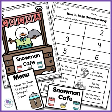 Snowmen At Work Activities - Firstieland - First Grade Teacher Blog