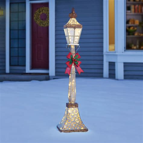 Heiß verkaufende Produkte Christmas 6ft Gold Glitter Lamp Post with Bow Indoor Outdoor 120 LED ...