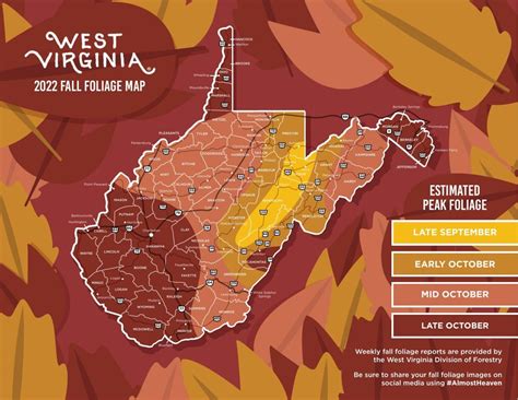 West Virginia rolls out fall foliage map, predicting late September peak in high mountains | WV ...