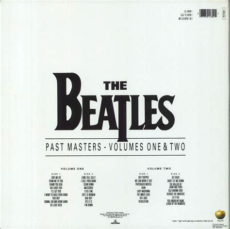 The Beatles Past Masters - Volumes One & Two UK 2-LP vinyl set ...