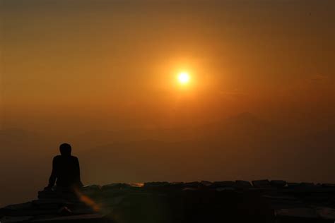 Silhouette of a Person during Sunset · Free Stock Photo