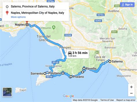 Map Of The Amalfi Coast - Maping Resources