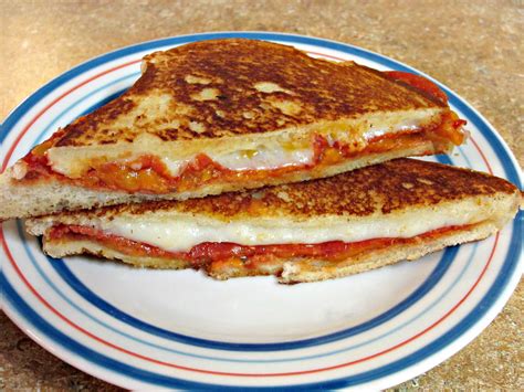 Pepperoni Pizza Grilled Cheese Sandwich - Love to be in the Kitchen