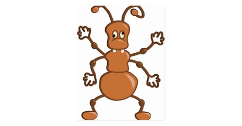 Cute funny Ant cartoon Postcard | Zazzle.co.uk