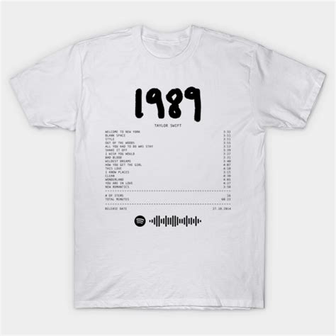 1989 Taylor Swift Receipt inspired merch art print T-Shirt - Taylor ...