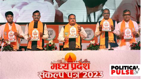 With focus on women voters, BJP releases poll manifesto in Madhya ...