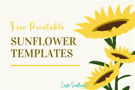 Free Downloadable Sunflower 50th Birthday Templates