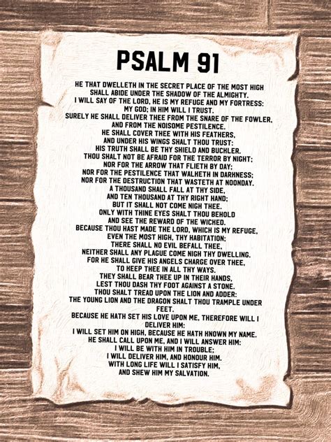 Printable Psalm 91 Prayer