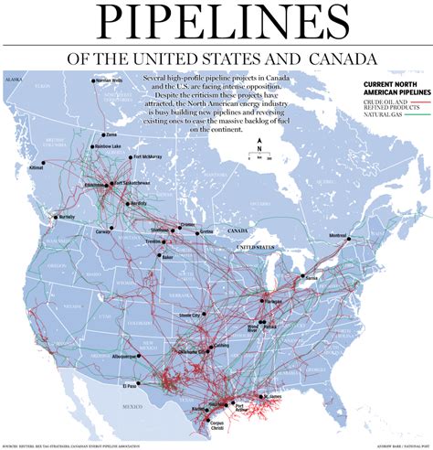 Pipelines of the US and Canada. Interactive maps with ThingLink | Oilfield, Map, Petroleum ...