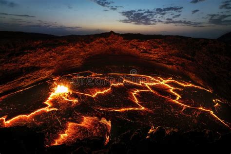 Erta Ale Volcano Ethiopia stock image. Image of flow - 103862917