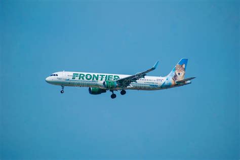 Frontier Airlines Departing from Orlando International Airport 4 Editorial Stock Photo - Image ...