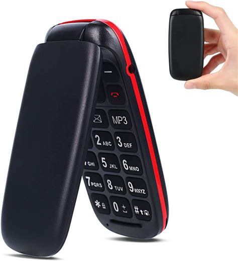 Ushining Flip Phone Unlocked 3G Mobile Phone Large Icon Cell Phone Easy to Use Flip Cell Phone ...
