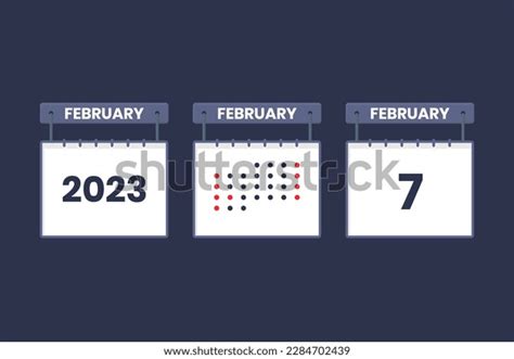 2023 Calendar Design February 7 Icon Stock Vector (Royalty Free) 2284702439 | Shutterstock