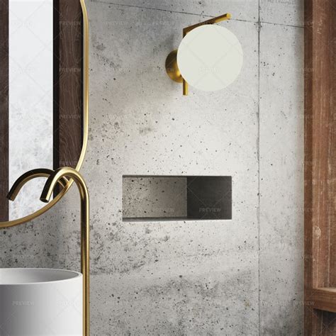 Concrete Bathroom Wall - Stock Photos | Motion Array