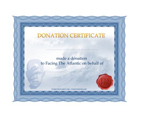 Free Printable Donation Certificate Templates - Printable Templates