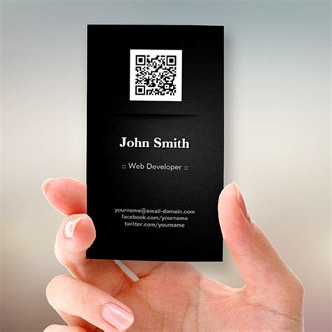 Simple Qr Code Business Card Design Template Photosho - vrogue.co