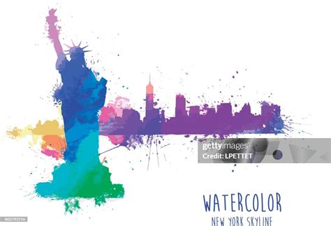 Watercolor New York City Skyline High-Res Vector Graphic - Getty Images