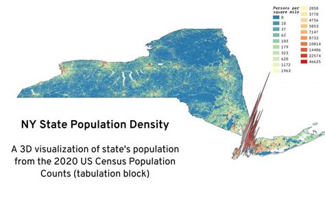 Thematic Map: New York State Population Density - Andy Arthur.org