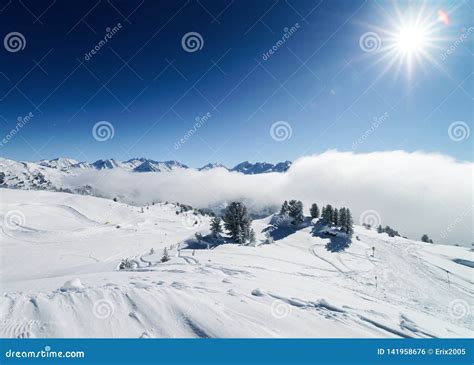 Clouds at Zillertal Arena Ski Resort Austria Stock Photo - Image of alps, background: 141958676