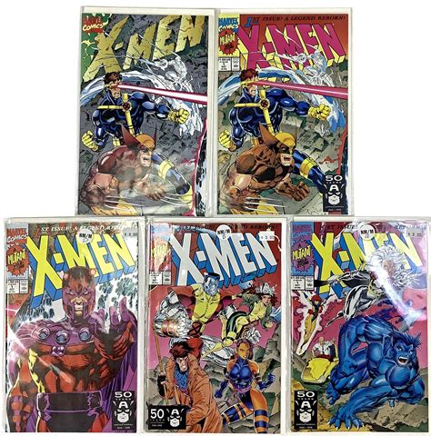 Lot - (5) Marvel Comics, X-Men #1 Variant Covers