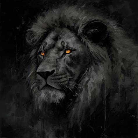 Dark Lion Digital Art by Mike Taylor - Pixels