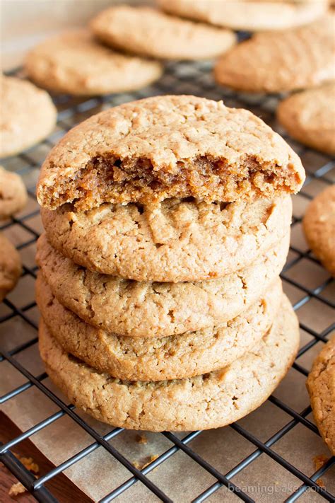 Easy Vegan Peanut Butter Cookies (Gluten Free, Healthy, V, Dairy-Free, Refined Sugar-Free ...