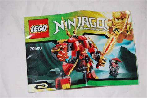Lego Ninjago Kai's Fire Mech Manual ONLY Instructions 70500 GUC | eBay