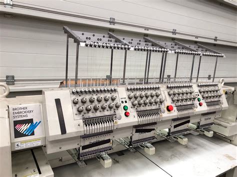 John Pye Auctions - BROTHER 4 HEAD EMBROIDERY MACHINE WITH 4 HEADS AT 12 NEEDLES PER HEAD. MODEL ...