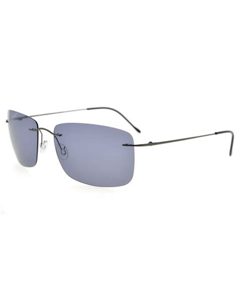 Rimless Titanium Frame Polarized Sunglasses - Grey Lens-2018 - CE187D8Z4QS