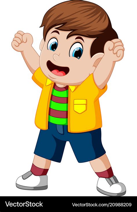 Happy kid cartoon Royalty Free Vector Image - VectorStock