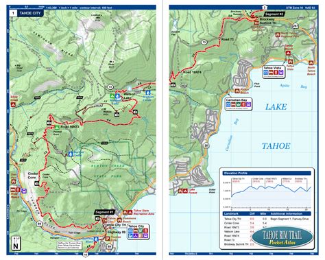 Tahoe Rim Trail Pocket Atlas | Tahoe Rim Trail Maps | Tahoe Rim Trail Map | Blackwoods Press